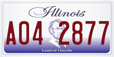 IL license plate A042877