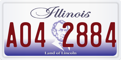 IL license plate A042884