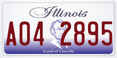 IL license plate A042895