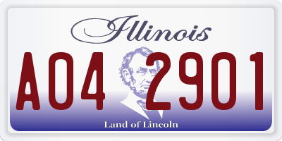IL license plate A042901