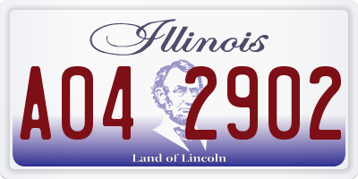 IL license plate A042902