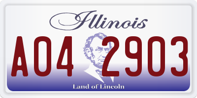 IL license plate A042903