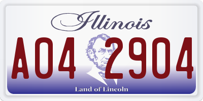 IL license plate A042904