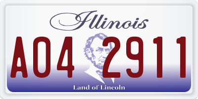 IL license plate A042911