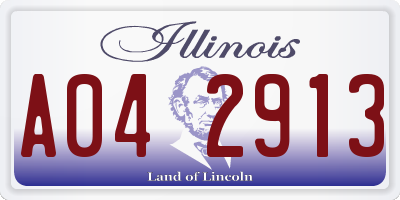 IL license plate A042913