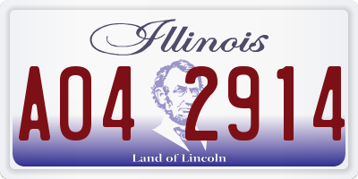 IL license plate A042914