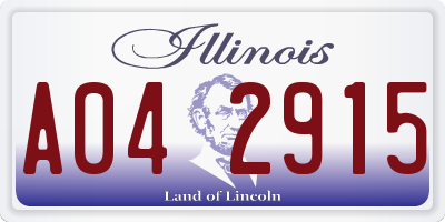 IL license plate A042915