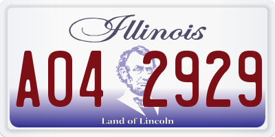 IL license plate A042929