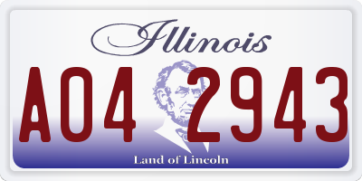 IL license plate A042943