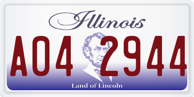 IL license plate A042944