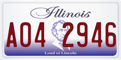 IL license plate A042946