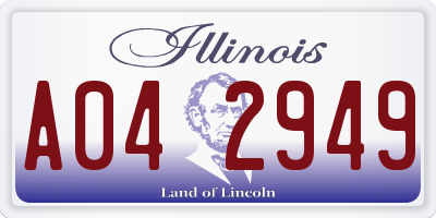 IL license plate A042949