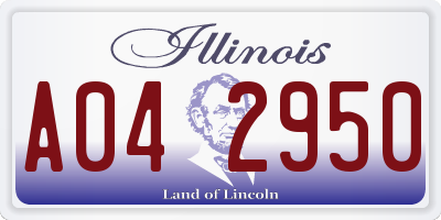 IL license plate A042950