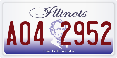 IL license plate A042952