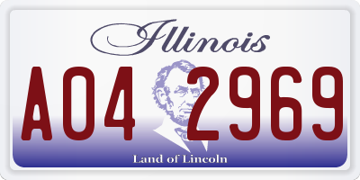 IL license plate A042969