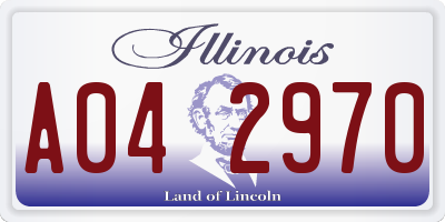 IL license plate A042970