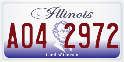IL license plate A042972