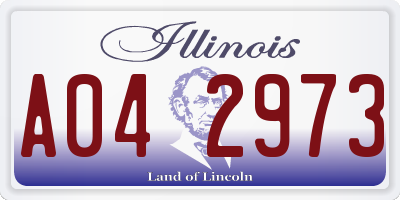 IL license plate A042973