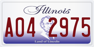 IL license plate A042975