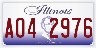 IL license plate A042976