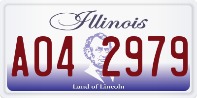 IL license plate A042979