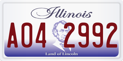 IL license plate A042992