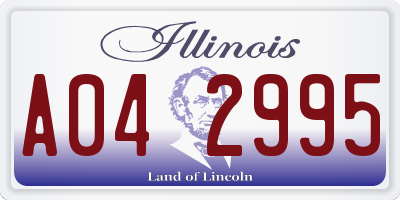 IL license plate A042995