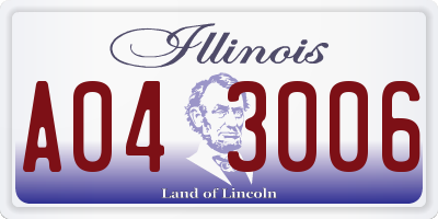 IL license plate A043006