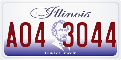 IL license plate A043044