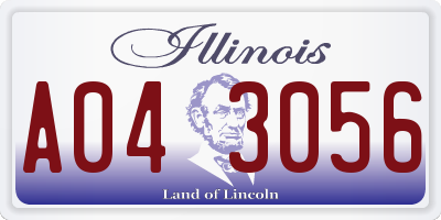 IL license plate A043056