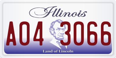 IL license plate A043066