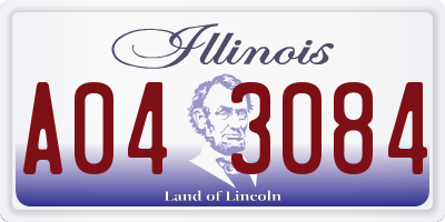 IL license plate A043084