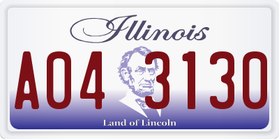 IL license plate A043130