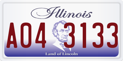 IL license plate A043133