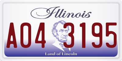 IL license plate A043195