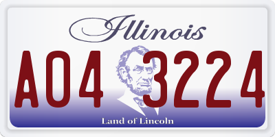 IL license plate A043224