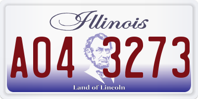 IL license plate A043273