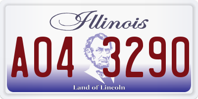 IL license plate A043290