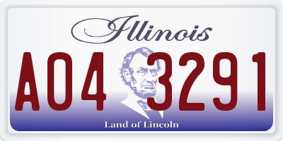 IL license plate A043291