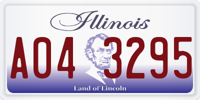 IL license plate A043295