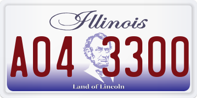 IL license plate A043300