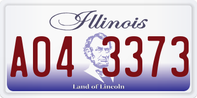 IL license plate A043373