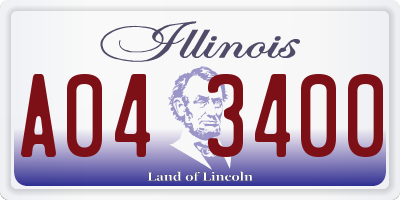 IL license plate A043400