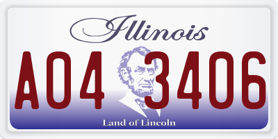 IL license plate A043406