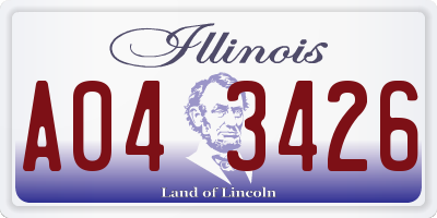 IL license plate A043426
