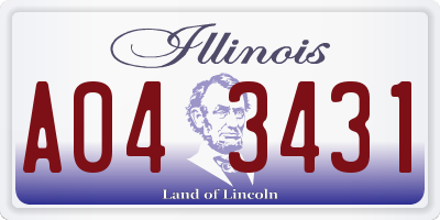 IL license plate A043431