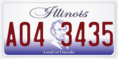IL license plate A043435