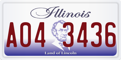 IL license plate A043436