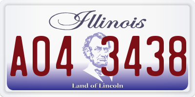 IL license plate A043438