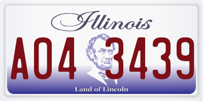 IL license plate A043439